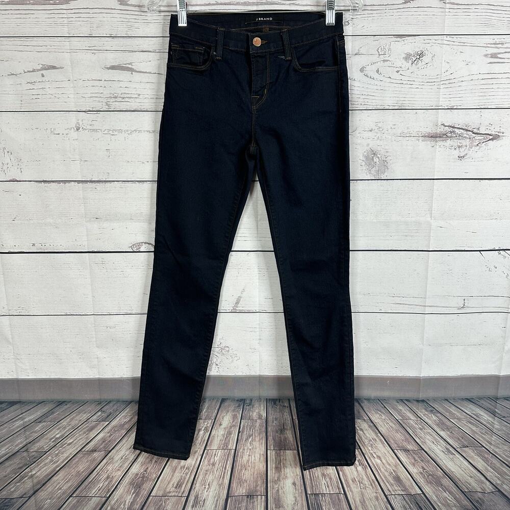 J Brand Jeans Womens 26 Blue Ink Dark Wash Skinny Stretch Low Rise Casual